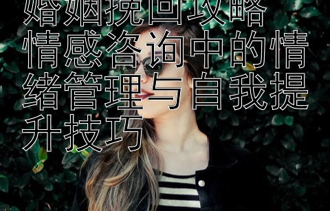 婚姻挽回攻略 情感咨询中的情绪管理与自我提升技巧